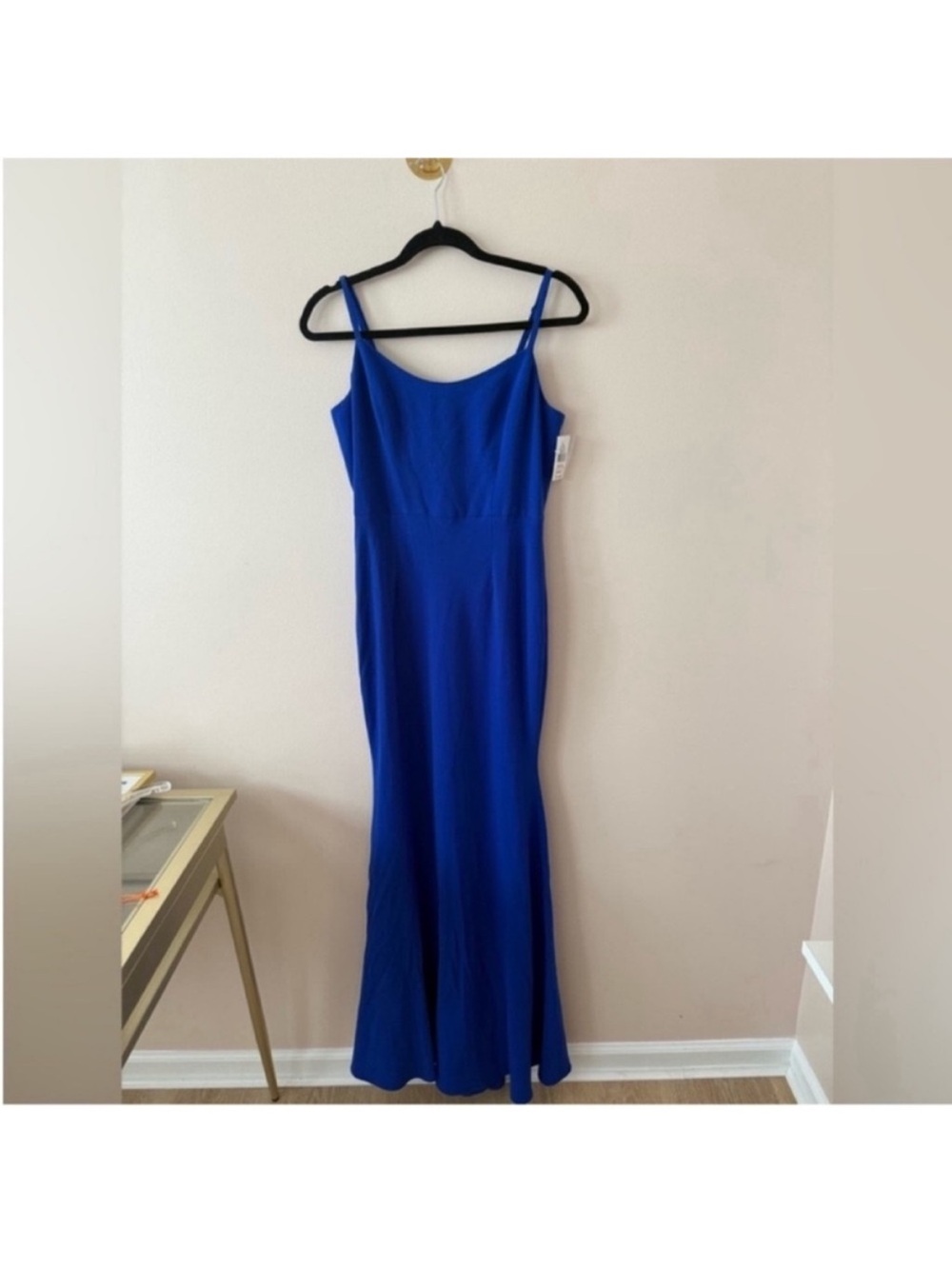 Dress the Population Cobalt Blue Slip Maxi Dress Medium